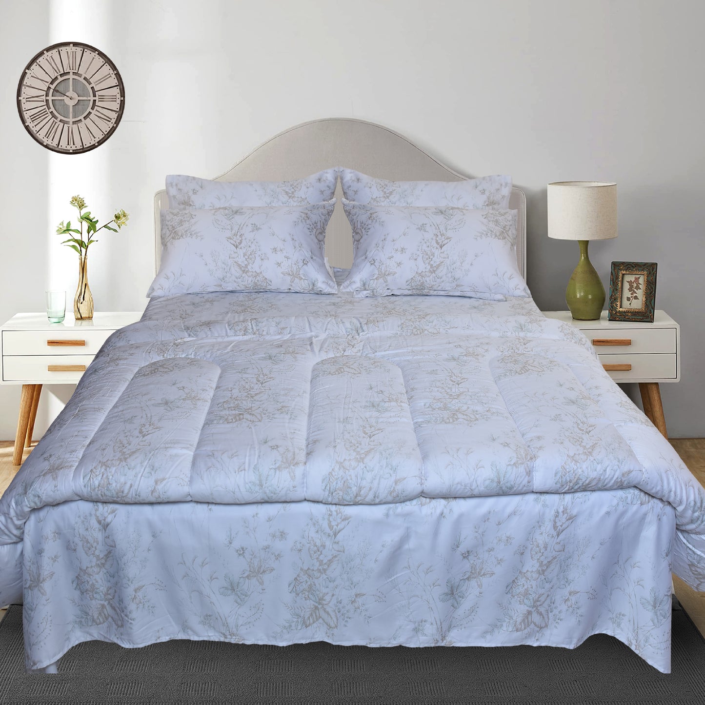 6 Pcs Bed in Bag Set Cotton Satin Insignia - 350GSM D# GS206