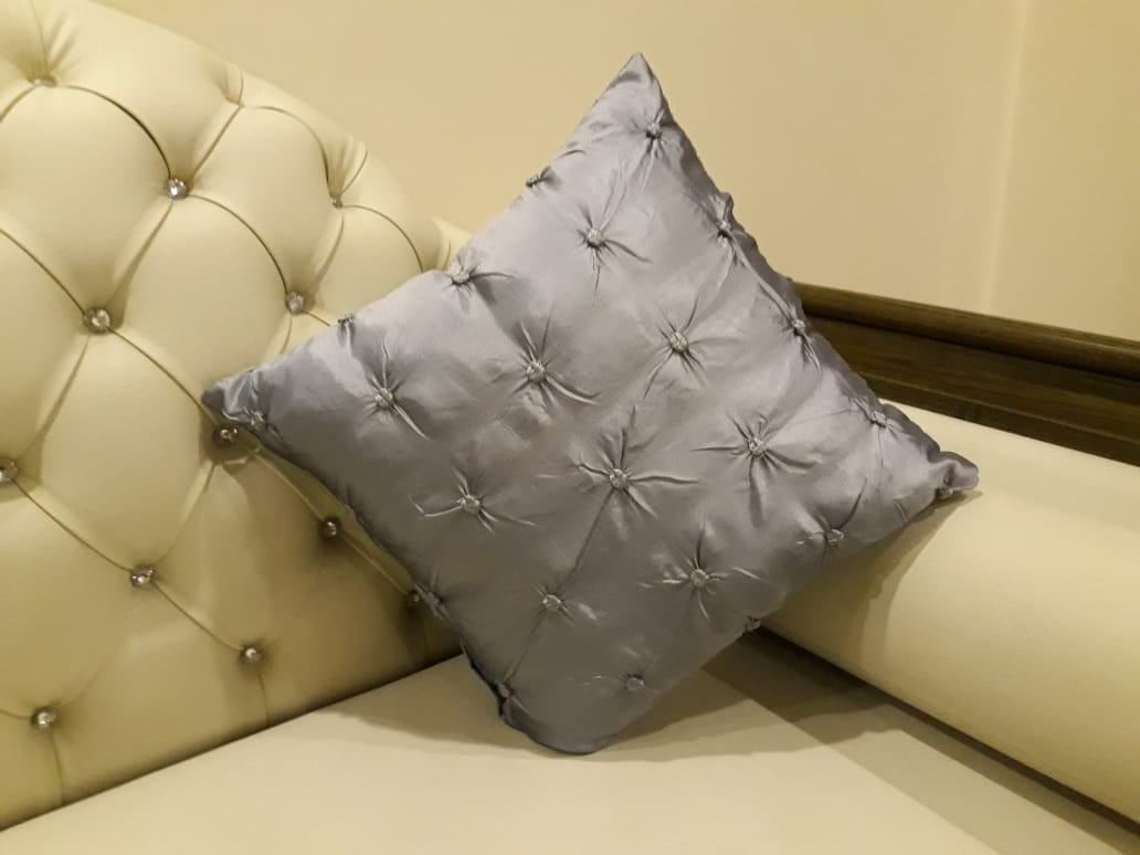 Lava Pintuck Decorative Cushion 18 x 18 Inches with Filling (Pair)
