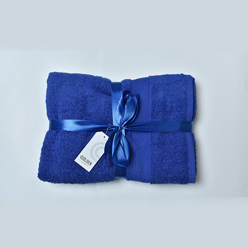 Classic Bath Towel 27x54 Inches Royal Blue Gift Pack