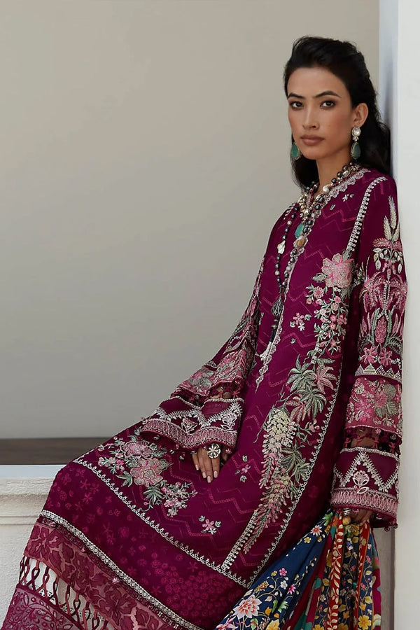 EMBROIDERED - MAGENTA LAWN 3 PCS