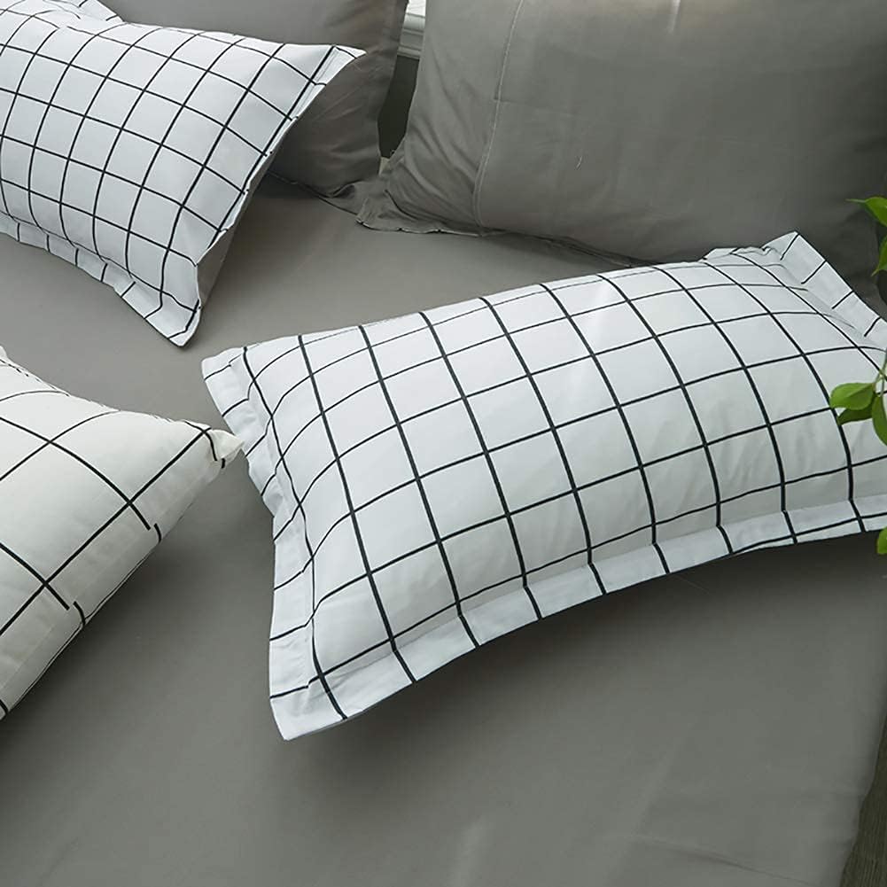 6 Pcs Duvet Cover Bed Set T200 Percale Inspire - D# 202128 White