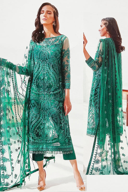 EMBROIDERED - GREEN NET 3 PCS