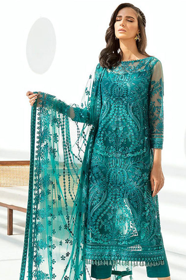 EMBROIDERED - GREEN NET 3 PCS