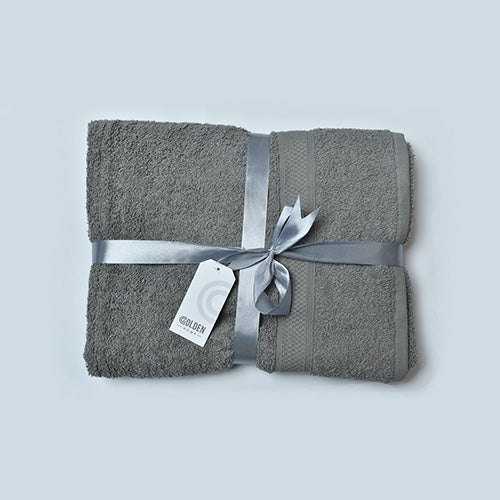 Classic Bath Towel 27x54 Inches Grey Gift Pack