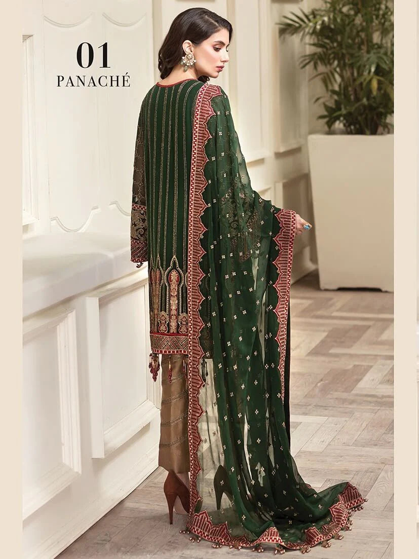 EMBROIDERED -JAZMIN 01 PANACHE 3PCS  GS-09