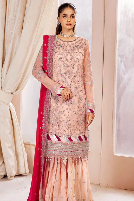 EMBROIDERED - PARTY WEAR PINK 3 PCS