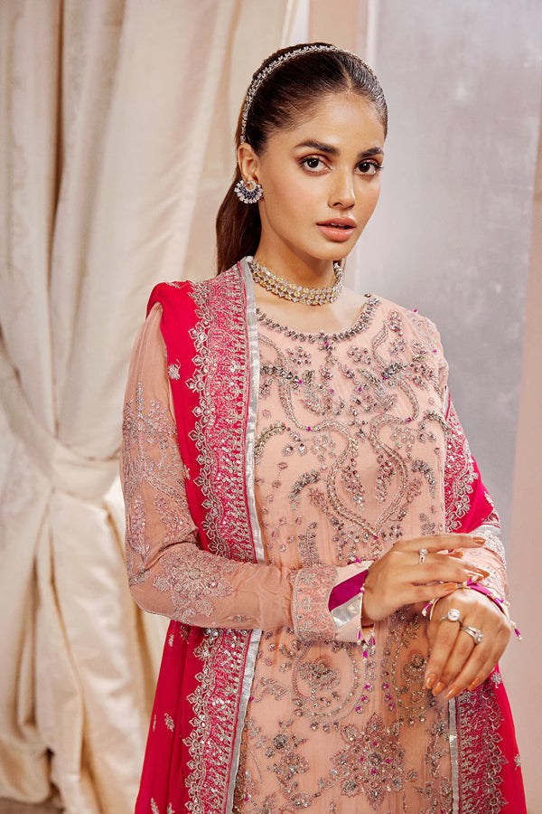 EMBROIDERED - PARTY WEAR PINK 3 PCS