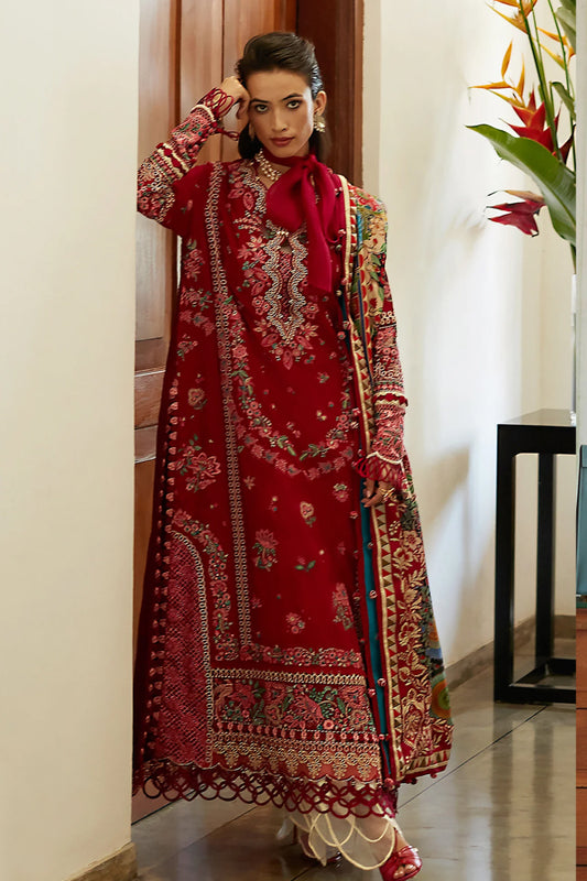 EMBROIDERED - RED LAWN 3 PCS