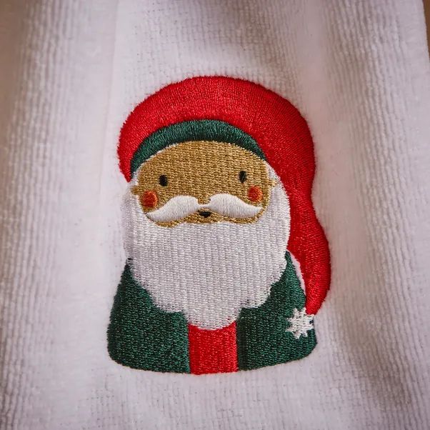 Santa Embroidered Towel