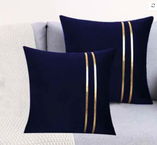 Velvet Decorative Sofa Cushion Cover (Pair)